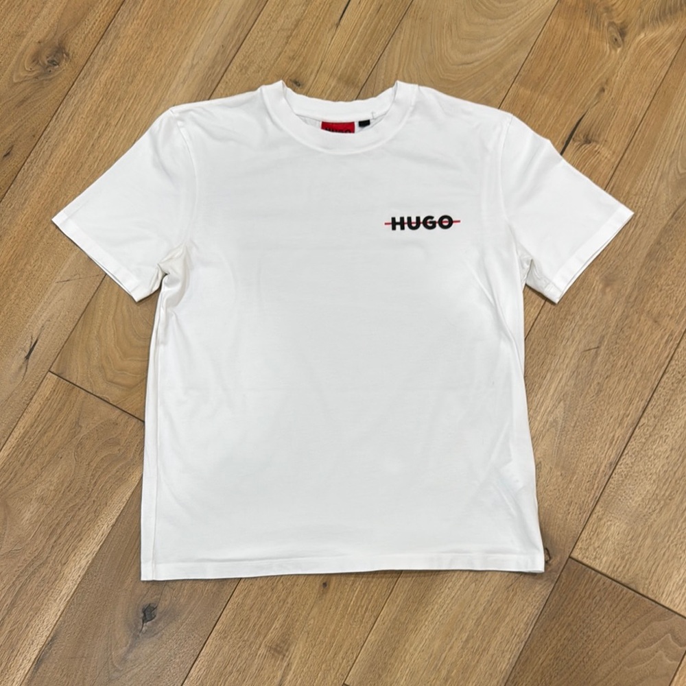HUGO Classic White Tee with Logo